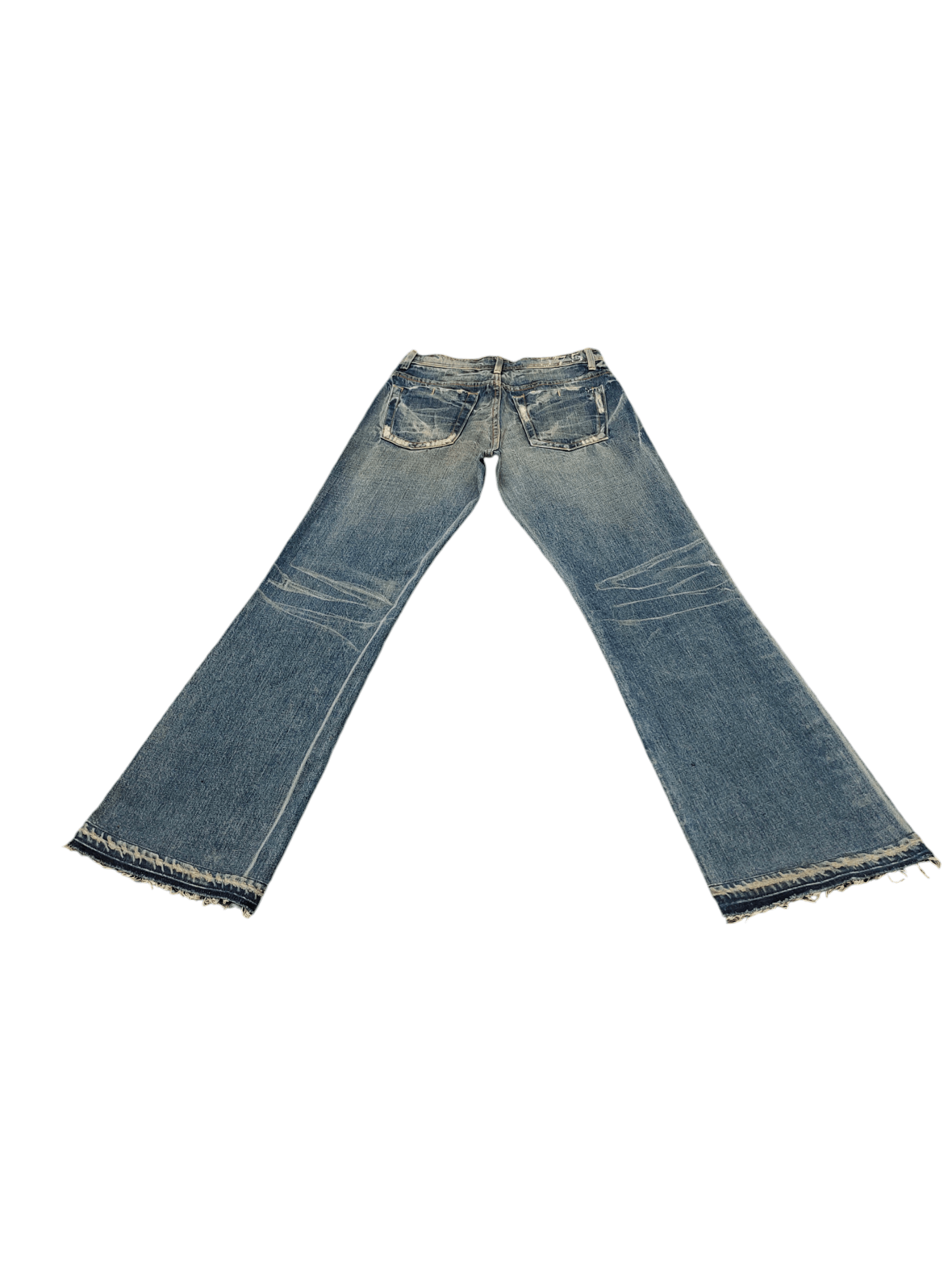 If Six Was Nine Flare Jeans 575 Denim Clawmark Distress Faded Bootcut Y2k Size US 29 - 14 Thumbnail