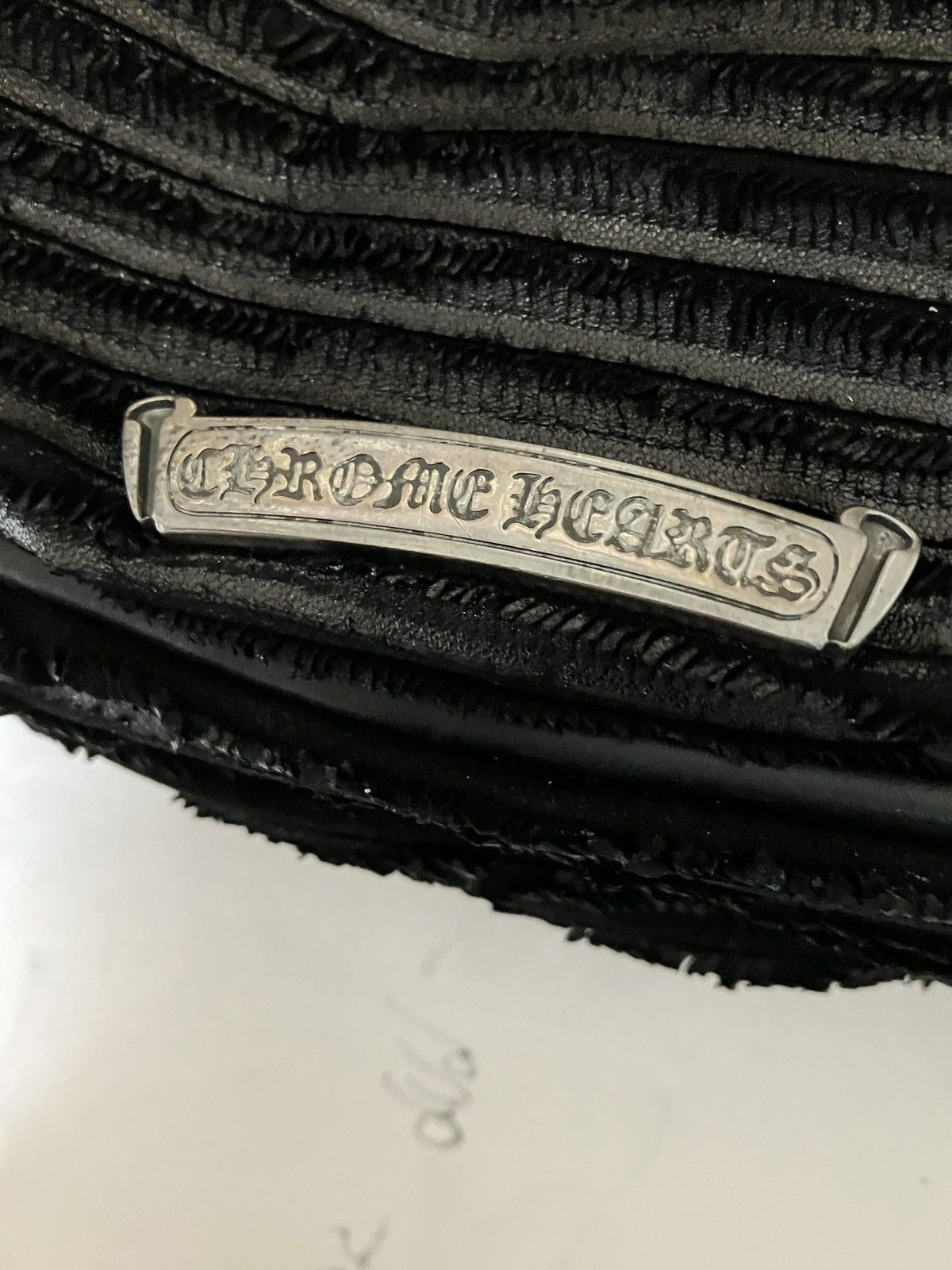 Chrome Hearts Chrome Hearts Waxed Destroyed Leather Cross Patch Bag Size ONE SIZE - 10 Thumbnail