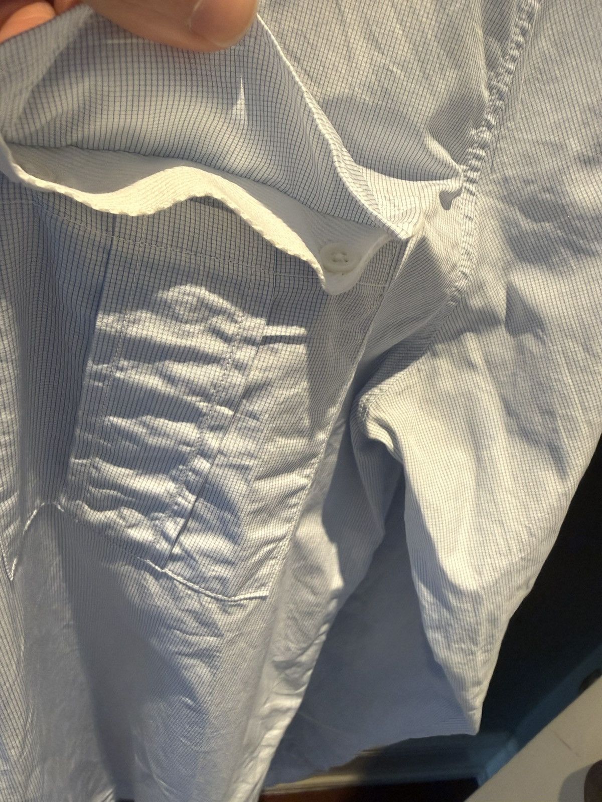 Balmain Blue shirt with denim collar size39 Size US M / EU 48-50 / 2 - 5 Thumbnail