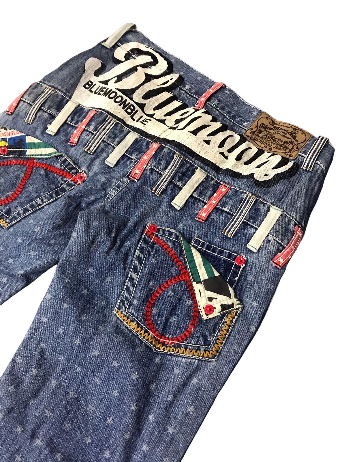 Hysteric Glamour BEST OFFER🔥🔥 Blue Moon Blue Japan Full Printed Star Jeans Size US 32 / EU 48 - 8 Thumbnail