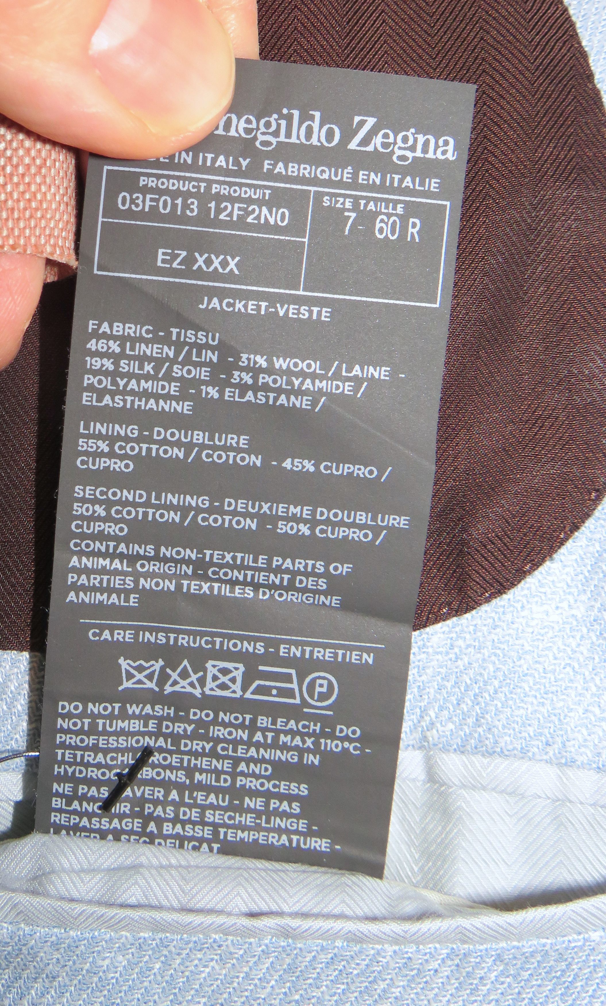 Ermenegildo Zegna Su Misura Couture Seafoam Current Silk Blend Sport Coat 50R Size 50R - 12 Thumbnail