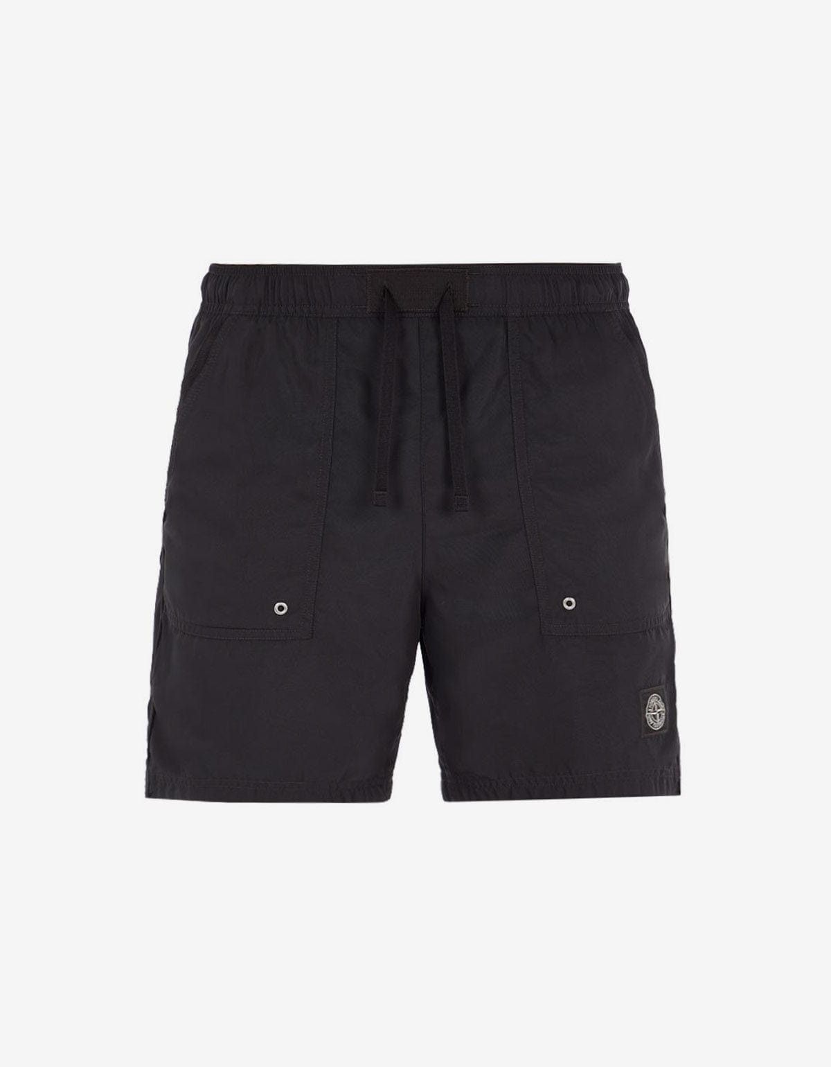 image of Stone Island Black Swim Shorts, Men's (Size 38)