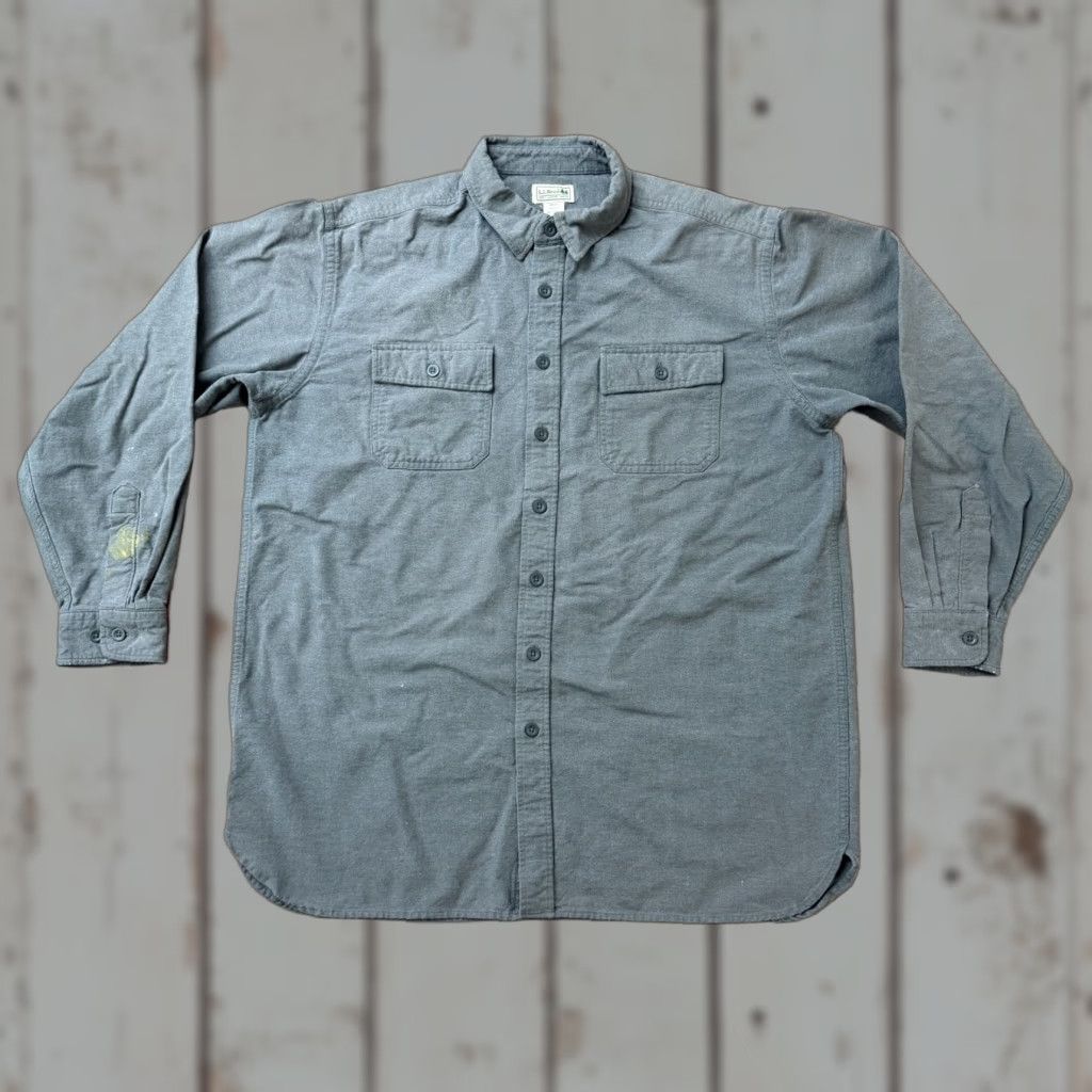 Vintage VINTAGE LL Bean Shirt Mens XL Tall Gray Flannel Long Sleeve Cotton Workwear Outdoors Size US XL / EU 56 / 4 - 1 Thumbnail