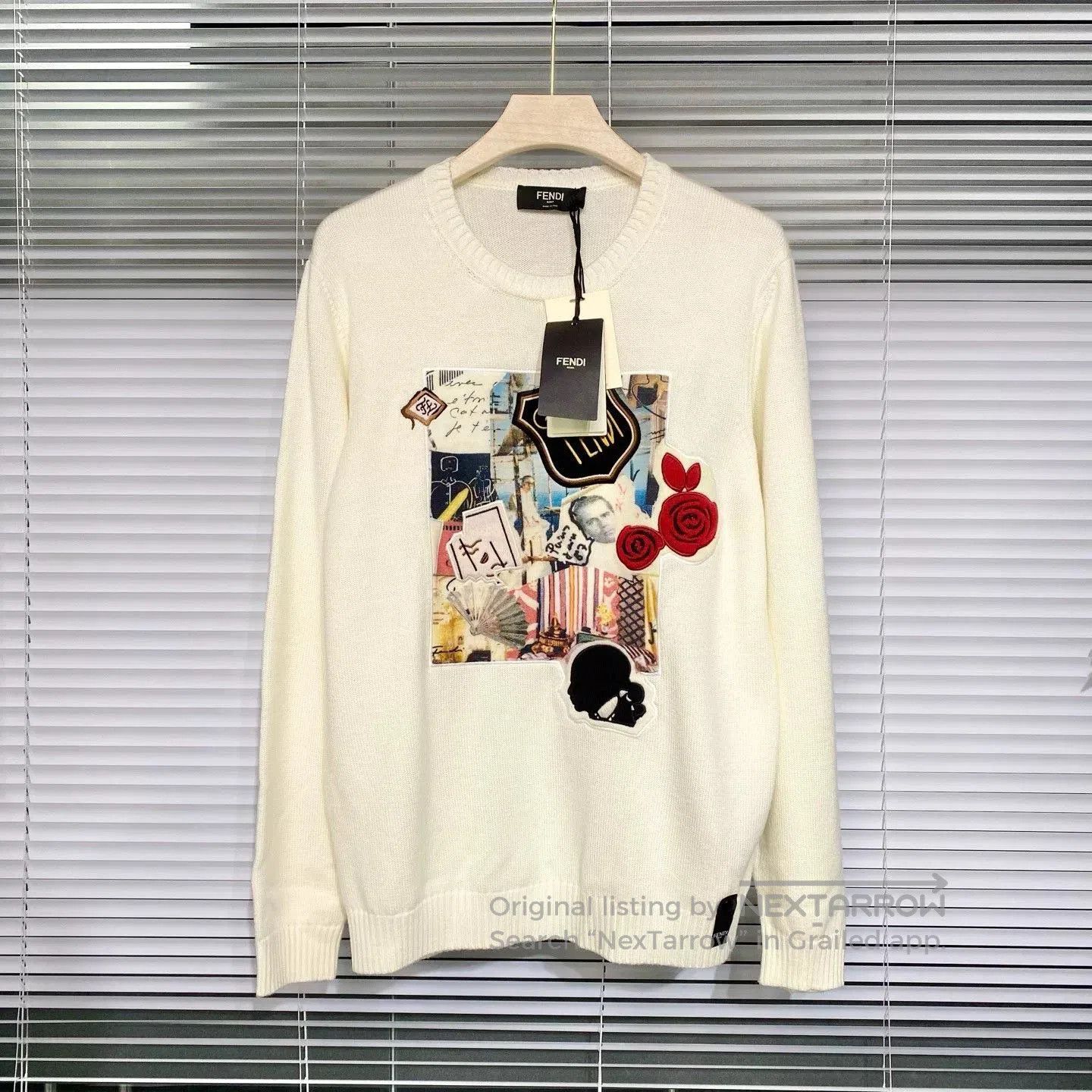 Fendi Fendi Wool Sweater Graffiti Embroidery. Size US L / EU 52-54 / 3 - 1 Thumbnail