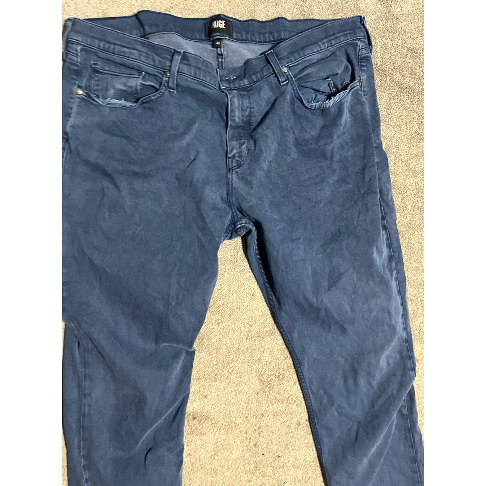Paige Paige Federal Jeans Mens 40 Blue Straight 5-Pocket Classic Minimalist Size US 40 / EU 56 - 4 Thumbnail