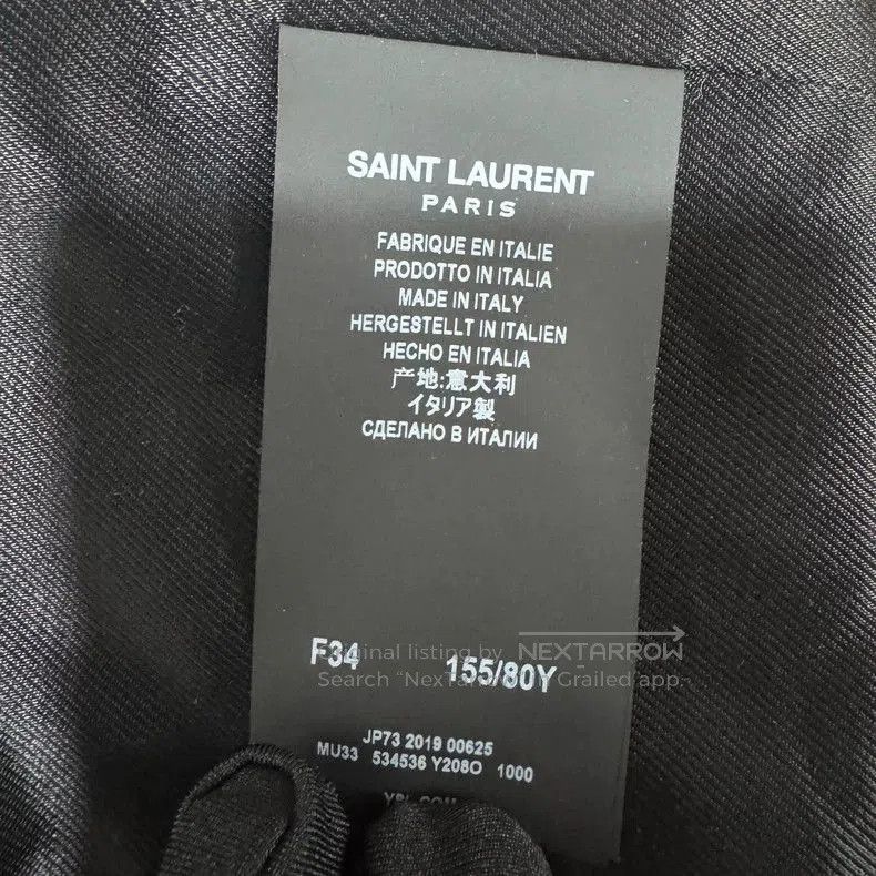 Yves Saint Laurent YSL Black Leather Jacket Size US XS / EU 42 / 0 - 4 Thumbnail