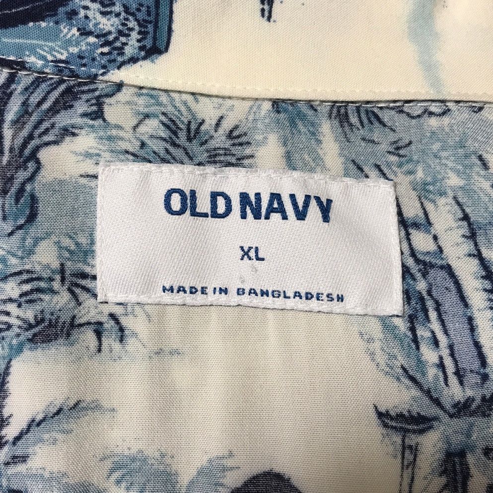 Old Navy Old Navy Tropical Collared V-Neck Short Sleeve Shirt XL Size US XL / EU 56 / 4 - 3 Thumbnail