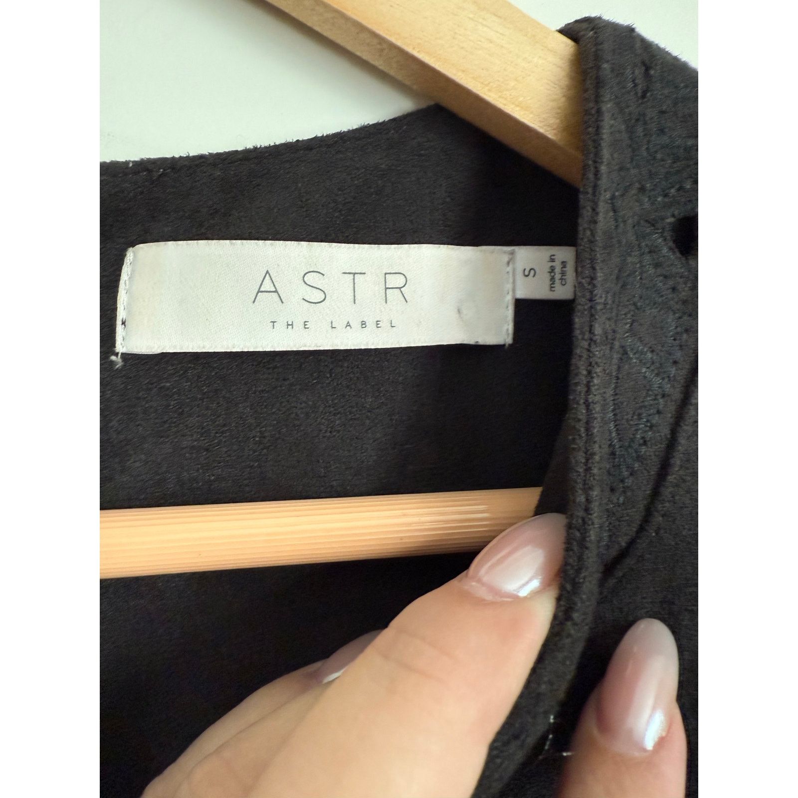 ASTR The Label ASTR the Label Charcoal Gray Faux Suede LaceUp Shift Dress S Size S / US 4 / IT 40 - 4 Thumbnail