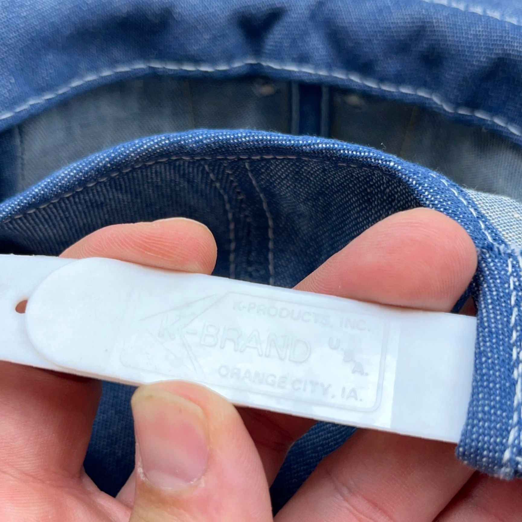 Vintage VINTAGE K-Brand Trucker Hat Denim Cotton One Size Blue 80s 90s Retro USA Made Adjustable Size US 35 - 3 Thumbnail