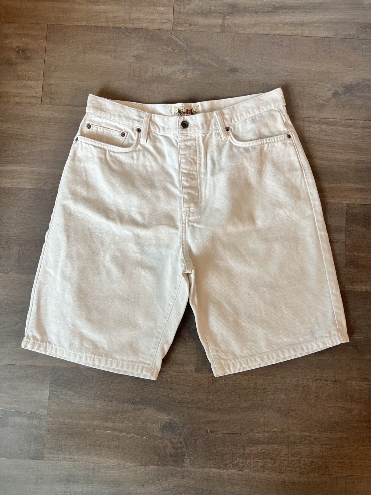 Stussy Stüssy Big Ol Jean Shorts White 34 | Grailed