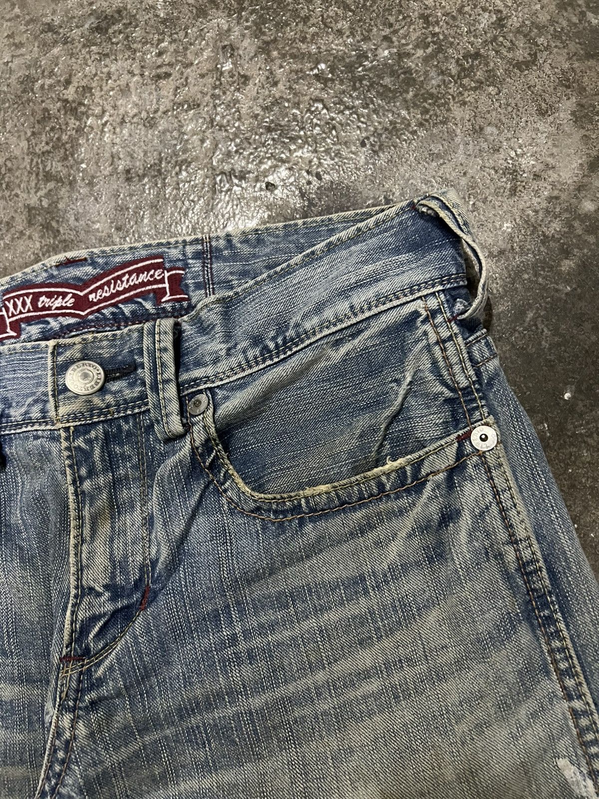 If Six Was Nine LIBERTO DISTRESSED FADED JEAN Size US 32 / EU 48 - 10 Thumbnail