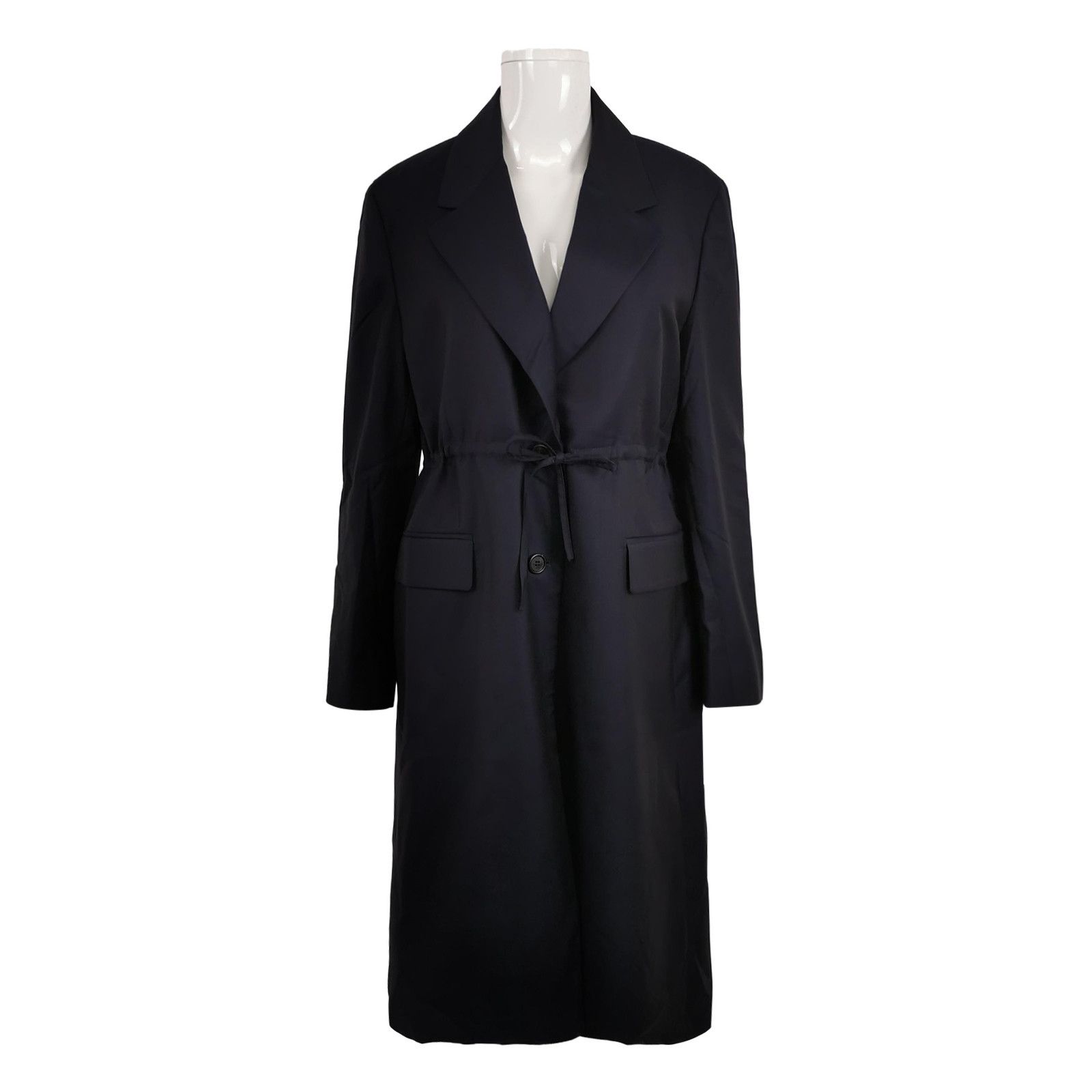 Prada Prada Virgin Wool Belted Coat Size 38 Size XS / US 0-2 / IT 36-38 - 1 Thumbnail