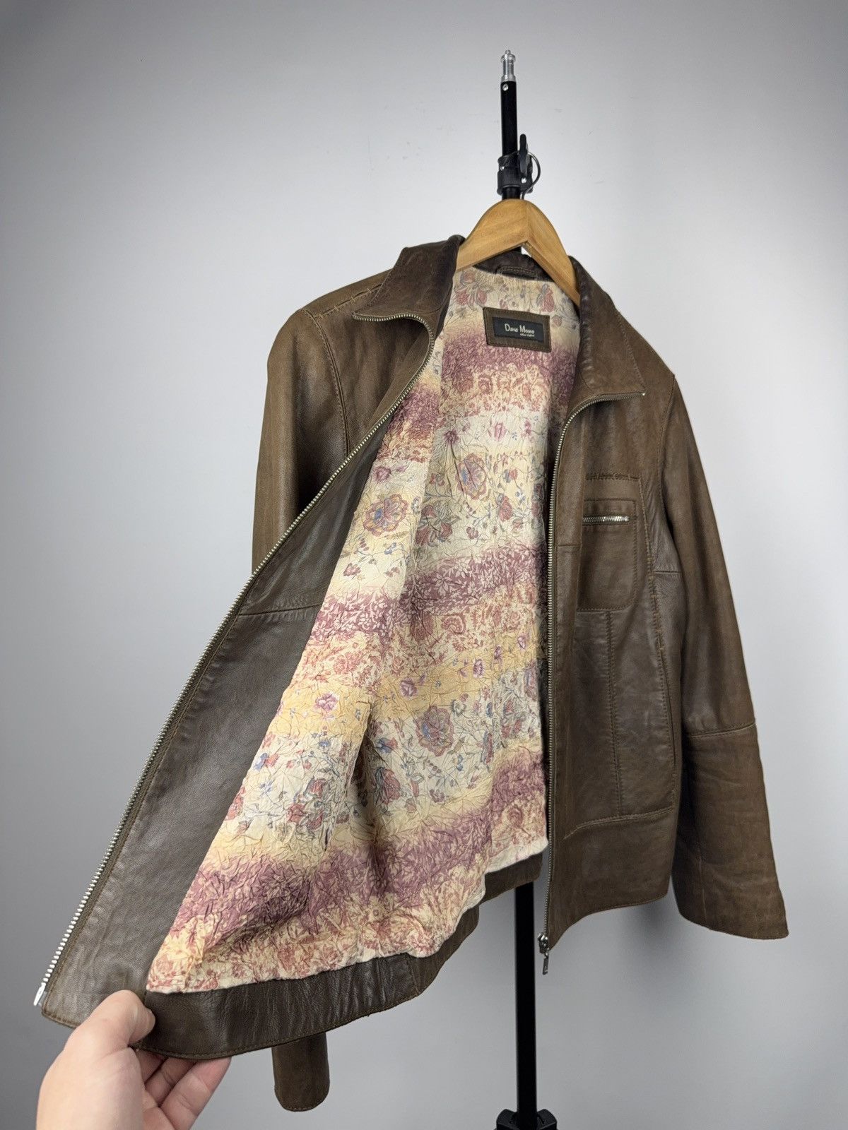 Genuine Leather Vintage Luxury Archive David Moore Brown Leather Jacket 46 Size US S / EU 44-46 / 1 - 8 Thumbnail