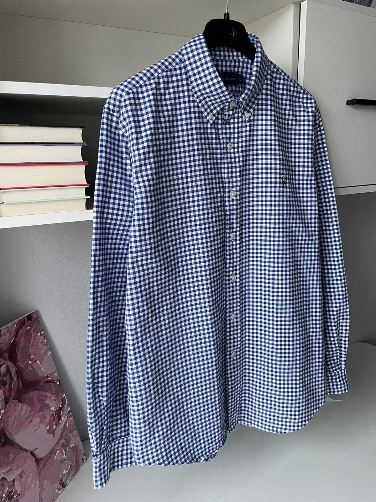Polo Ralph Lauren × Ralph Lauren × Vintage Vintage Polo Ralph Lauren Shirt Button Up Flannel Blue/White Size US L / EU 52-54 / 3 - 3 Thumbnail