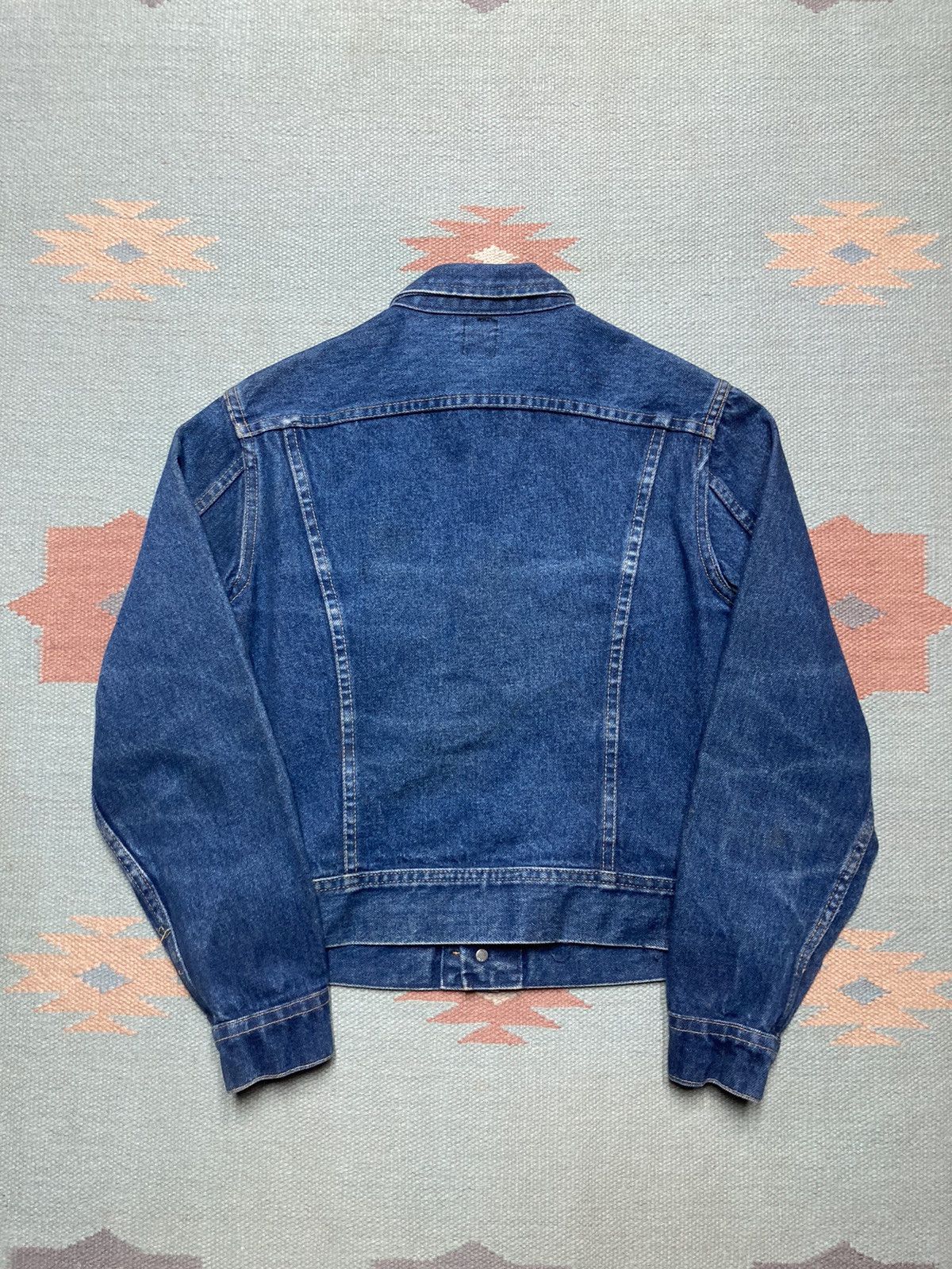 Lee × Vintage 70s lee denim trucker jacket PATD dark USA kids youth large? Size XS / US 0-2 / IT 36-38 - 6 Thumbnail