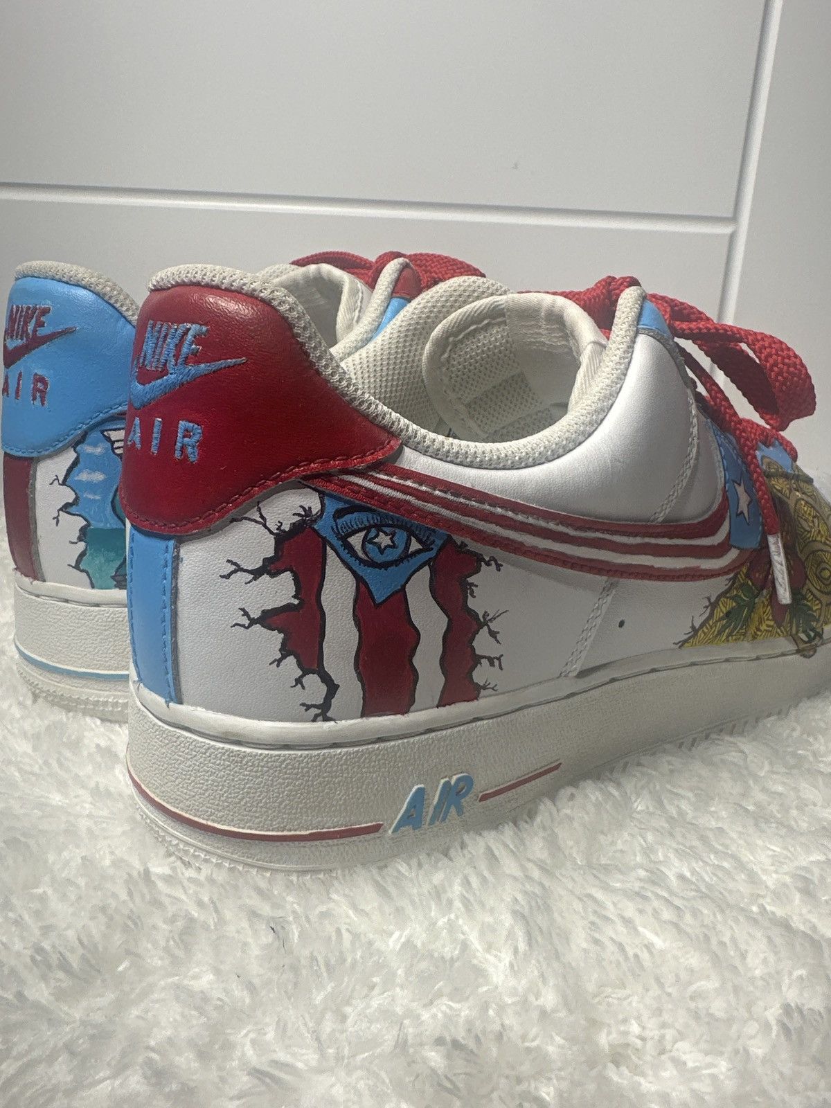 Nike Nike Custom Air Force 1 '07 Puerto Rico Size US 11.5 / EU 44-45 - 5 Thumbnail