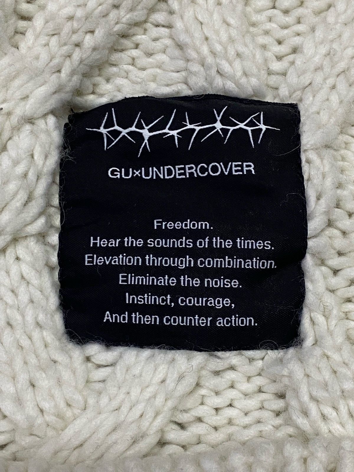 GU × Undercover Gu X Undercover Diagonal Zipper Coble Knit Sweater Size US M / EU 48-50 / 2 - 12 Thumbnail