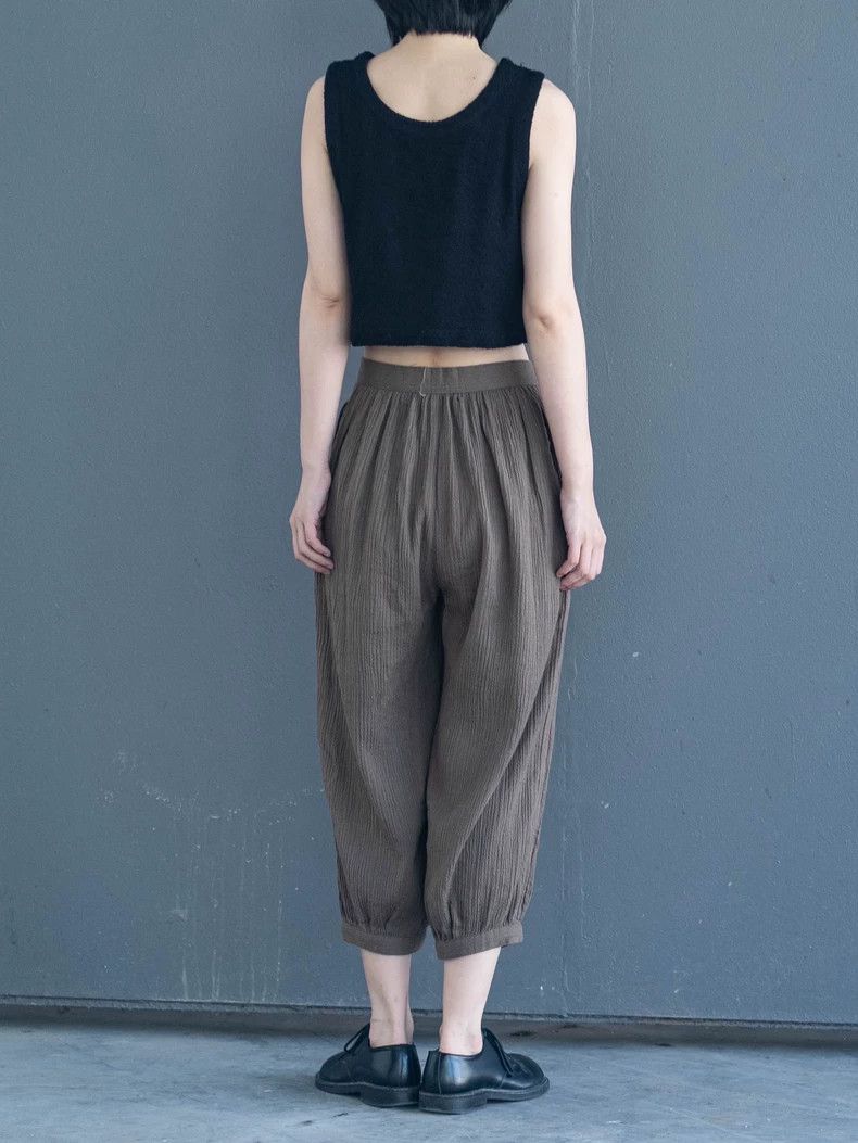 Issey Miyake Issey Miyake Brown tapered pants Size 42" / US 20 - 3 Thumbnail