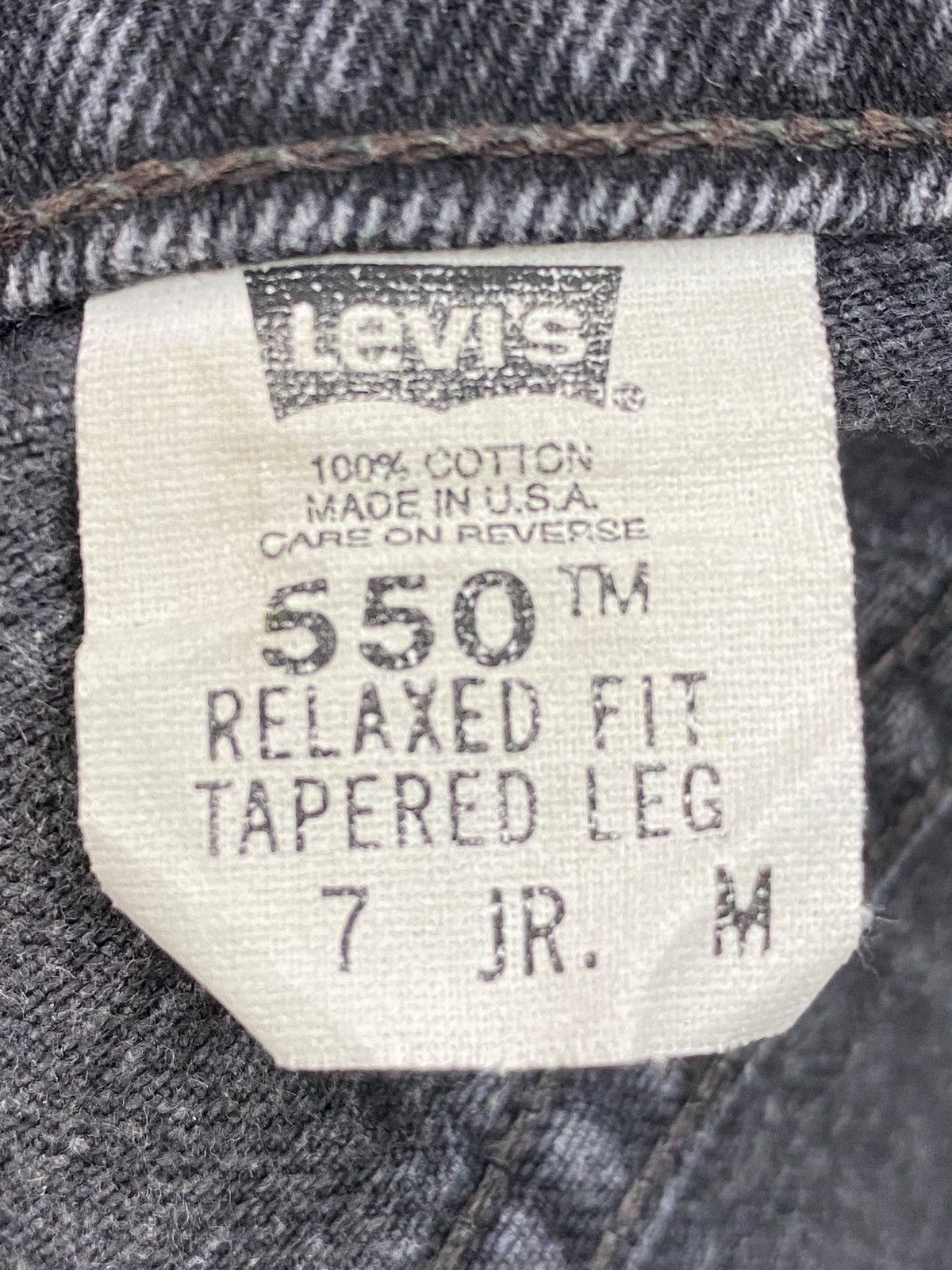 Levi's Levi’s 550 Black Wash Fit Tapered Leg Style Jeans Size US 26 / EU 42 - 11 Thumbnail