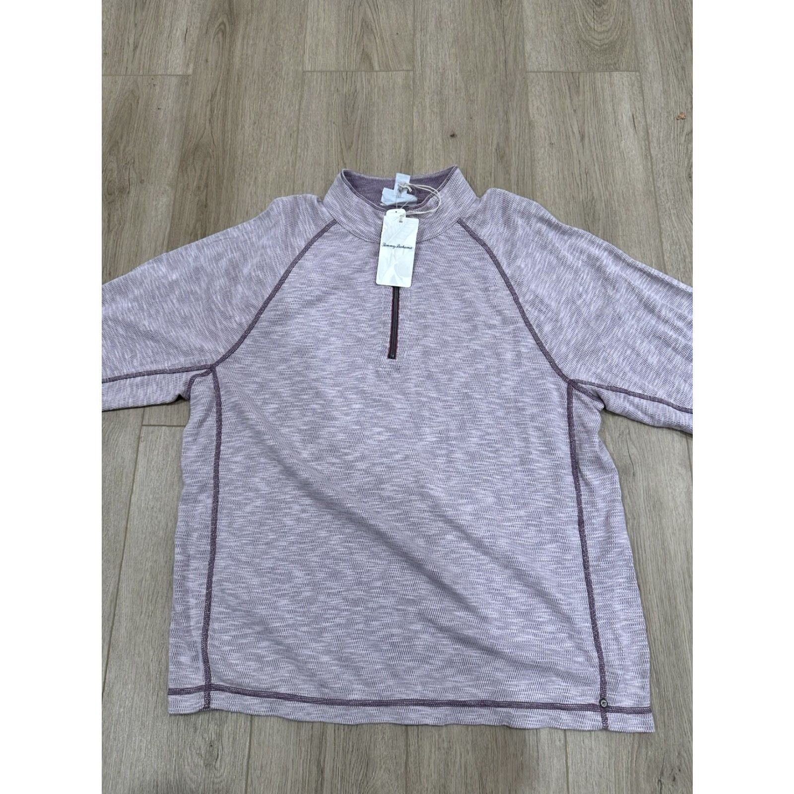 Tommy Bahama NWT Tommy Bahama Barrier Beach Reversible Quarter Zip Mens XL Purple Pullover Size US XL / EU 56 / 4 - 3 Thumbnail