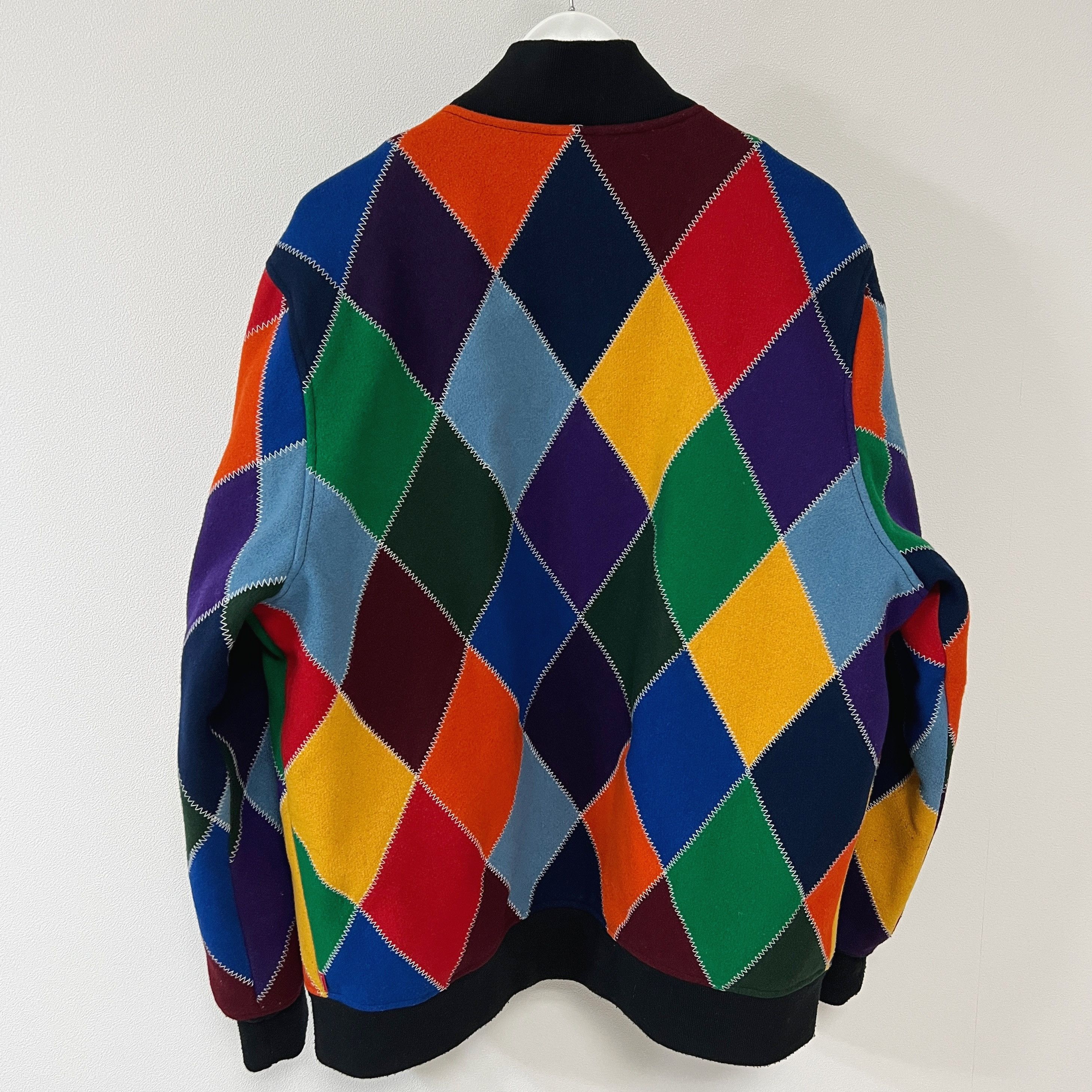 Supreme Supreme 15FW Harlequin Wool Varsity Jacket Multi Size US XL / EU 56 / 4 - 2 Thumbnail