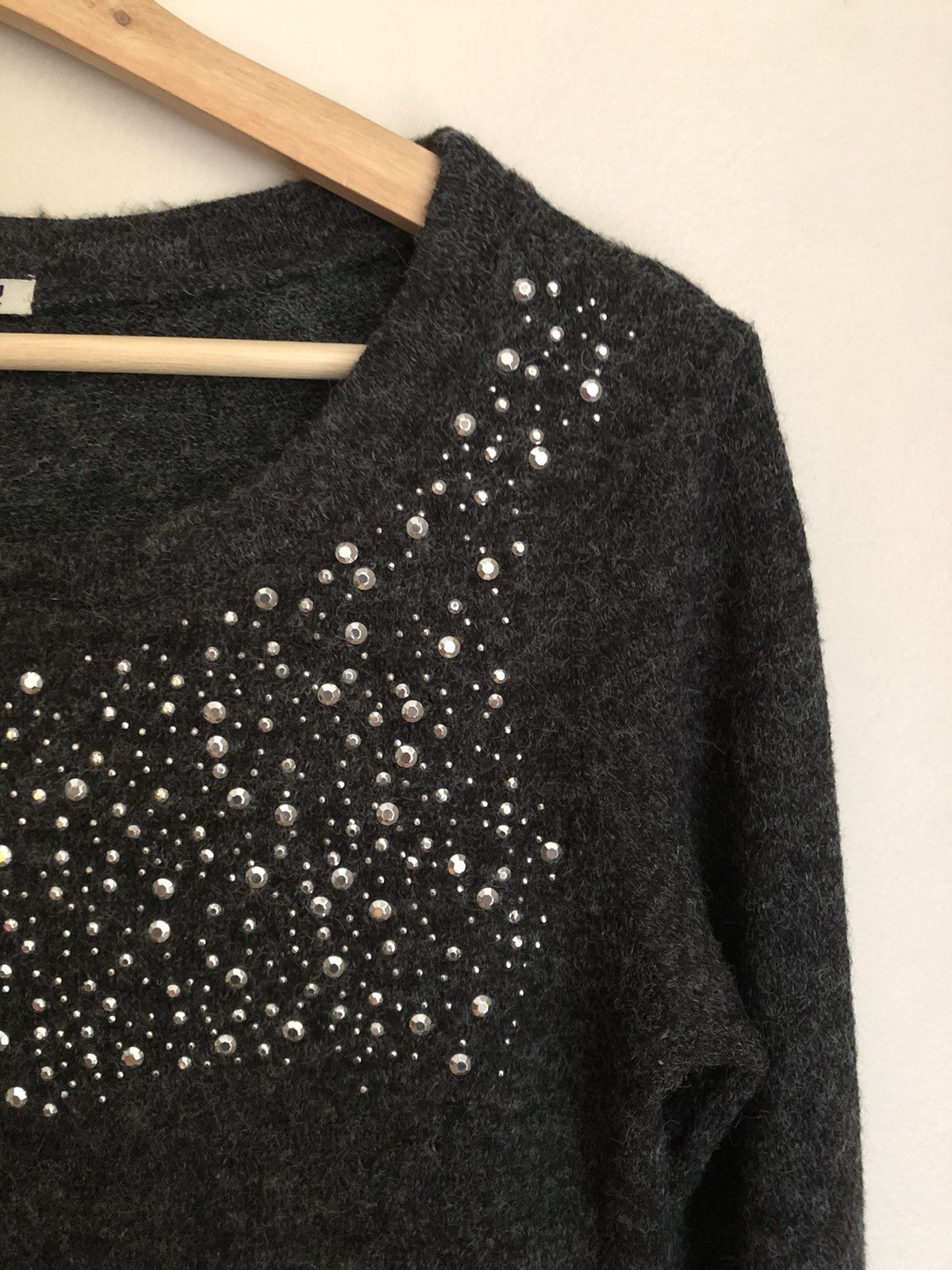 Miu Miu Miu Miu Vintage 2008 Bedazzled Fuzzy Sweater Size L / US 10 / IT 46 - 7 Thumbnail