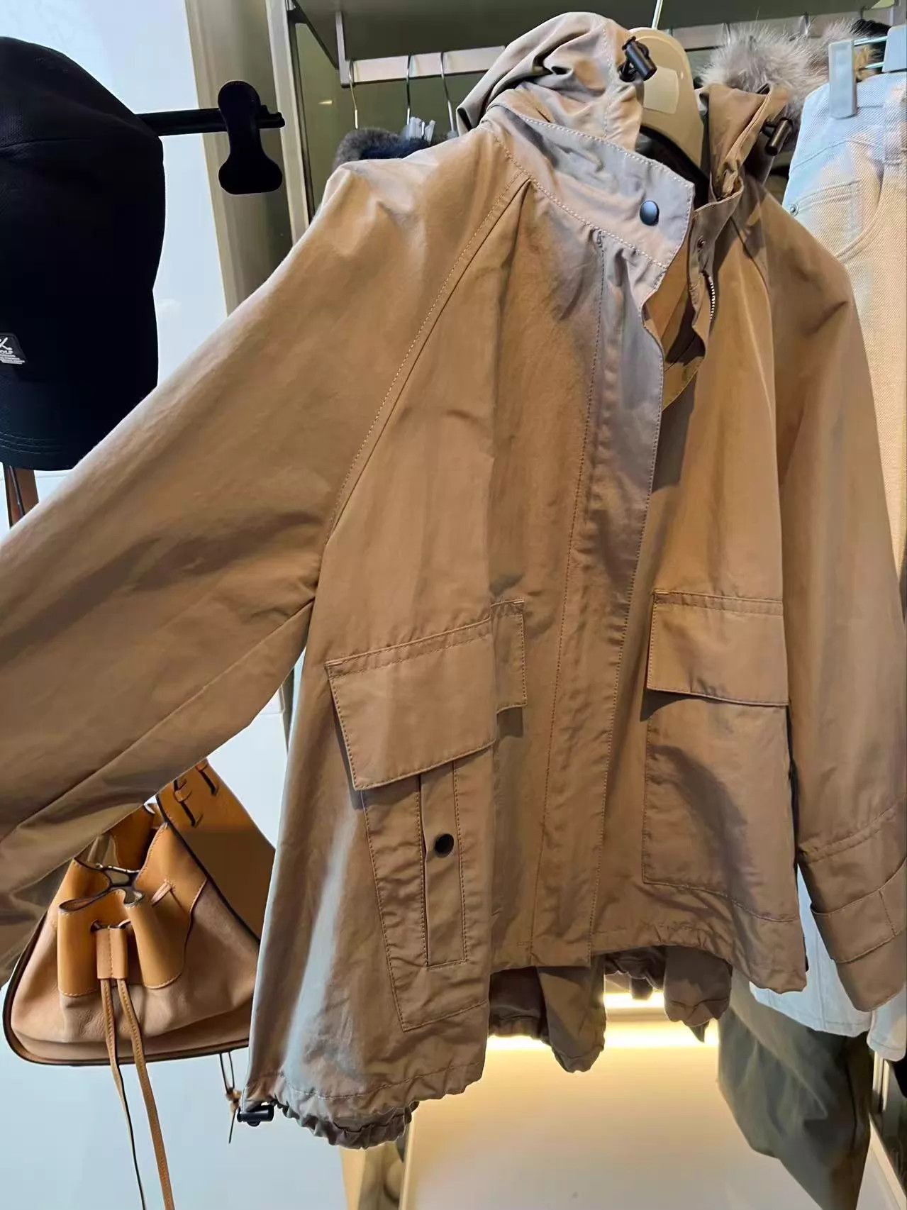 Other ADORE tea brown loose hooded jacket 38 Japan Size XS / US 0-2 / IT 36-38 - 3 Thumbnail