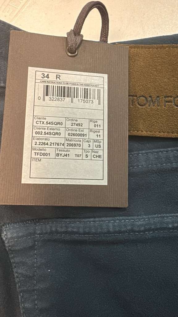 Tom Ford o1rshd1 Slim Fit Denim Jeans in Blue Size US 34 / EU 50 - 22 Thumbnail