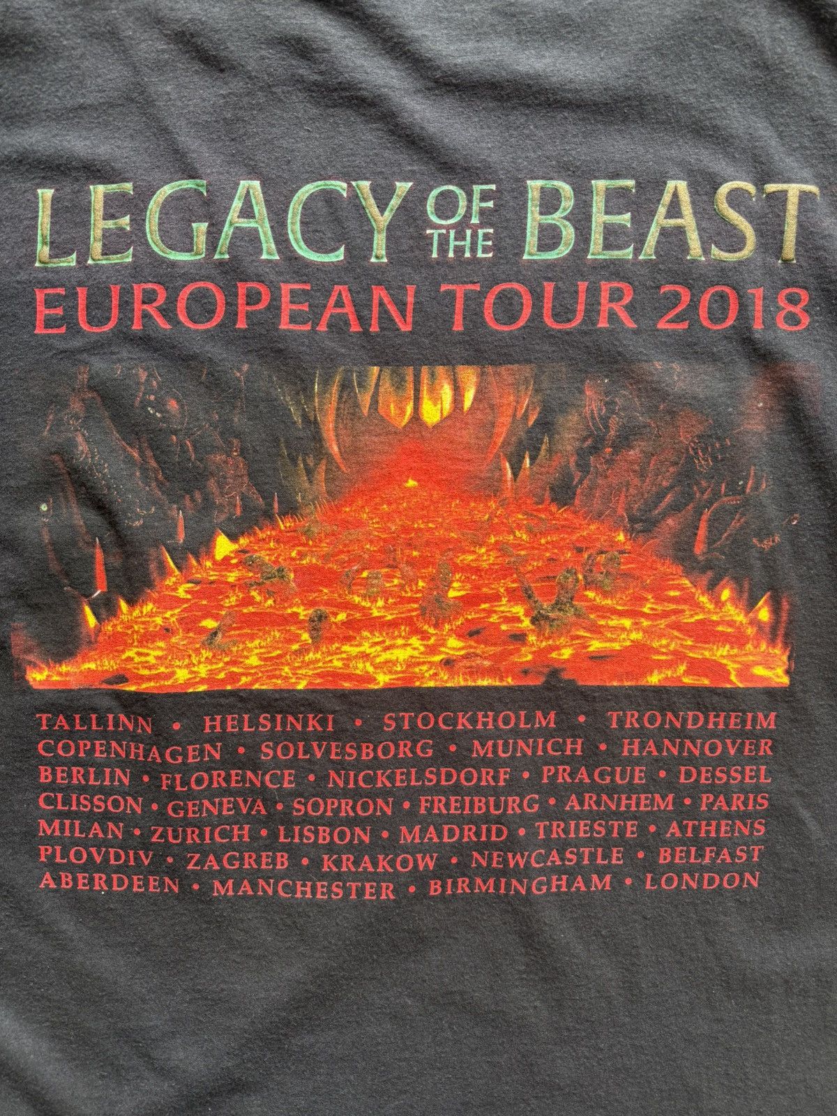 Band Tees × Iron Maiden × Vintage Iron Maiden Legacy of the Beast European Tour 2018 Size US M / EU 48-50 / 2 - 4 Thumbnail
