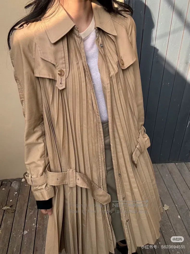Junya Watanabe Junya Watanabe Pleated Trench Coat Size S / US 4 / IT 40 - 3 Thumbnail