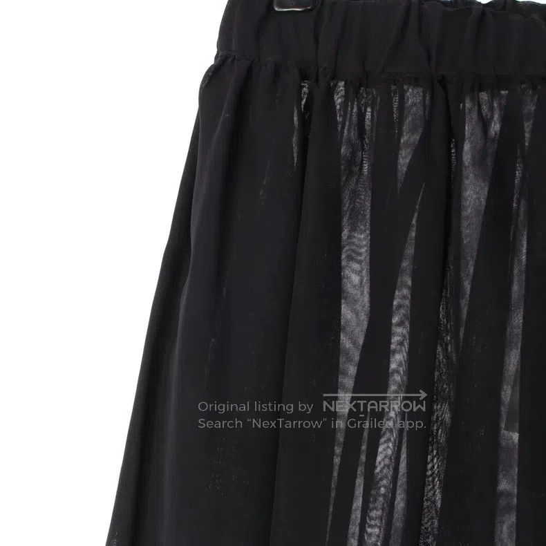 Comme des Garcons Comme Des Garcons size XS Black sheer pleated ruffled hem Size 23" - 4 Thumbnail