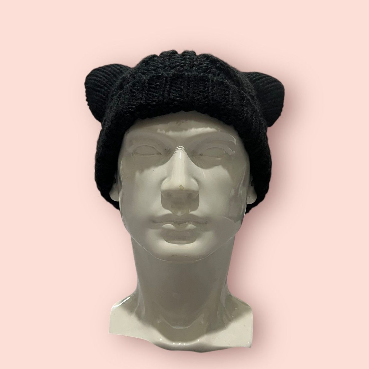 Japanese Brand VINTAGE CAT EARS KNITTED BEANIE Size ONE SIZE - 1 Thumbnail