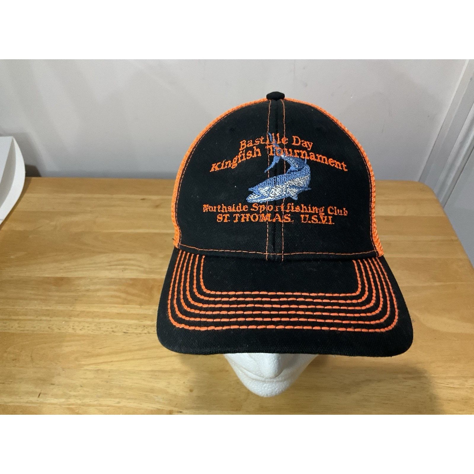 Other King Fish Snapback Baseball Truckers Mesh Cap Orange Size ONE SIZE - 1 Thumbnail