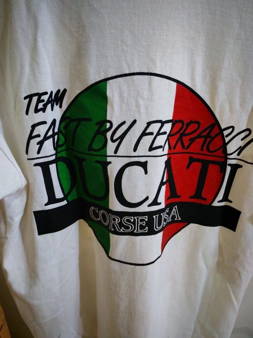 Vintage Vintage 90s Doug Polen Ducati Corse Tee Hanes USA Size US L / EU 52-54 / 3 - 4 Thumbnail
