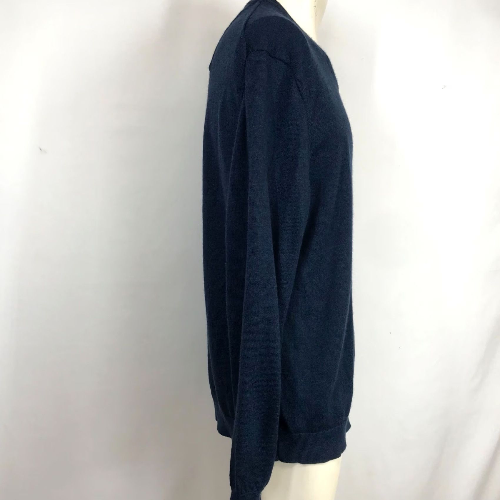 Calvin Klein CALVIN KLEIN Sweater XL NAVY Long Sleeve V Neck Mens Size US XL / EU 56 / 4 - 4 Thumbnail