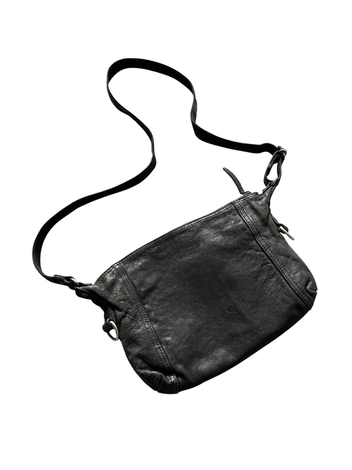 Japanese Brand And A 🇯🇵 Zipper Patina Leather Crossbody Bag Size ONE SIZE - 6 Thumbnail