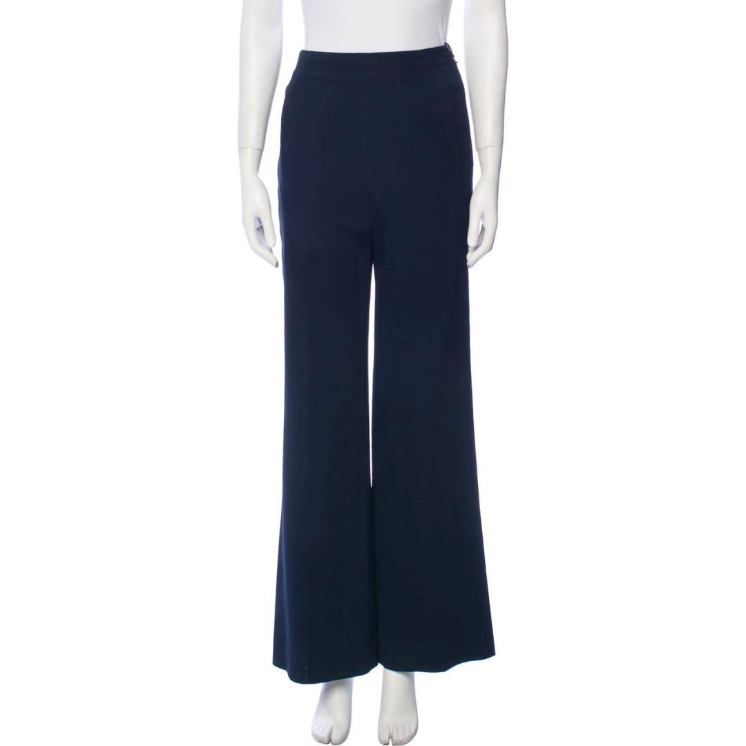 Roland Mouret Roland Mouret Blue Wide Leg High-Rise Pants – Size 2 Size 26" / US 2 / IT 38 - 1 Thumbnail