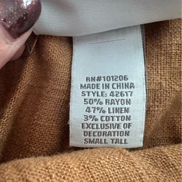 Soft Surroundings Soft Surroundings Brown Linen Blend Cargo Pants Size 27" / US 4 / IT 40 - 6 Thumbnail