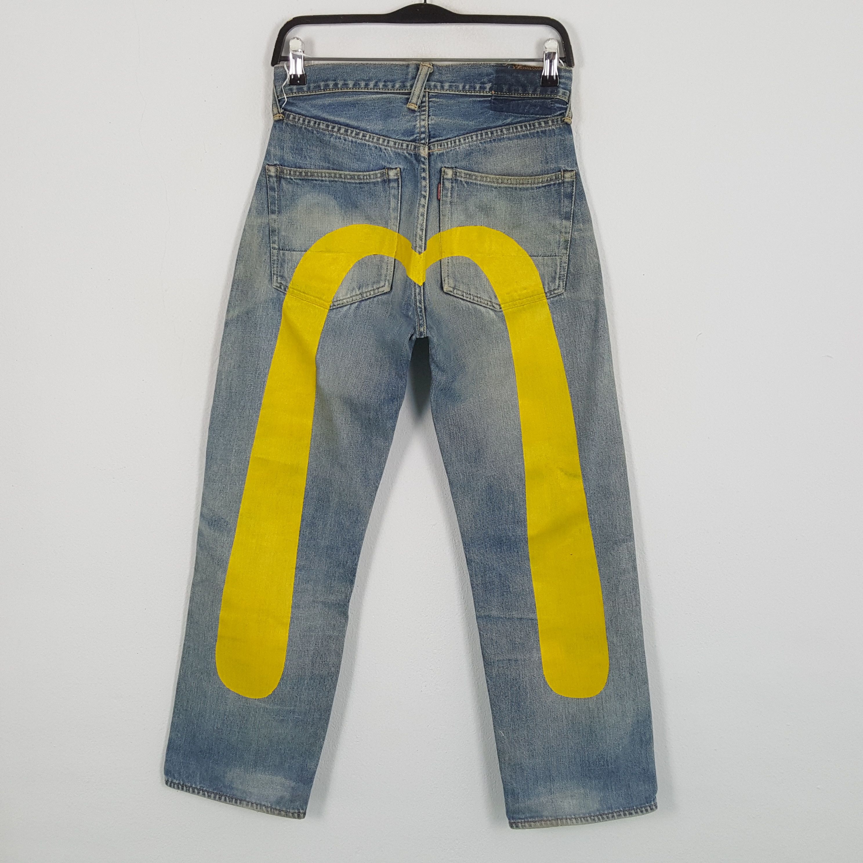 Evisu × Vintage EVISU Japanese Brand Streetwear Custom Daicock Style Jeans Size US 27 - 1 Thumbnail