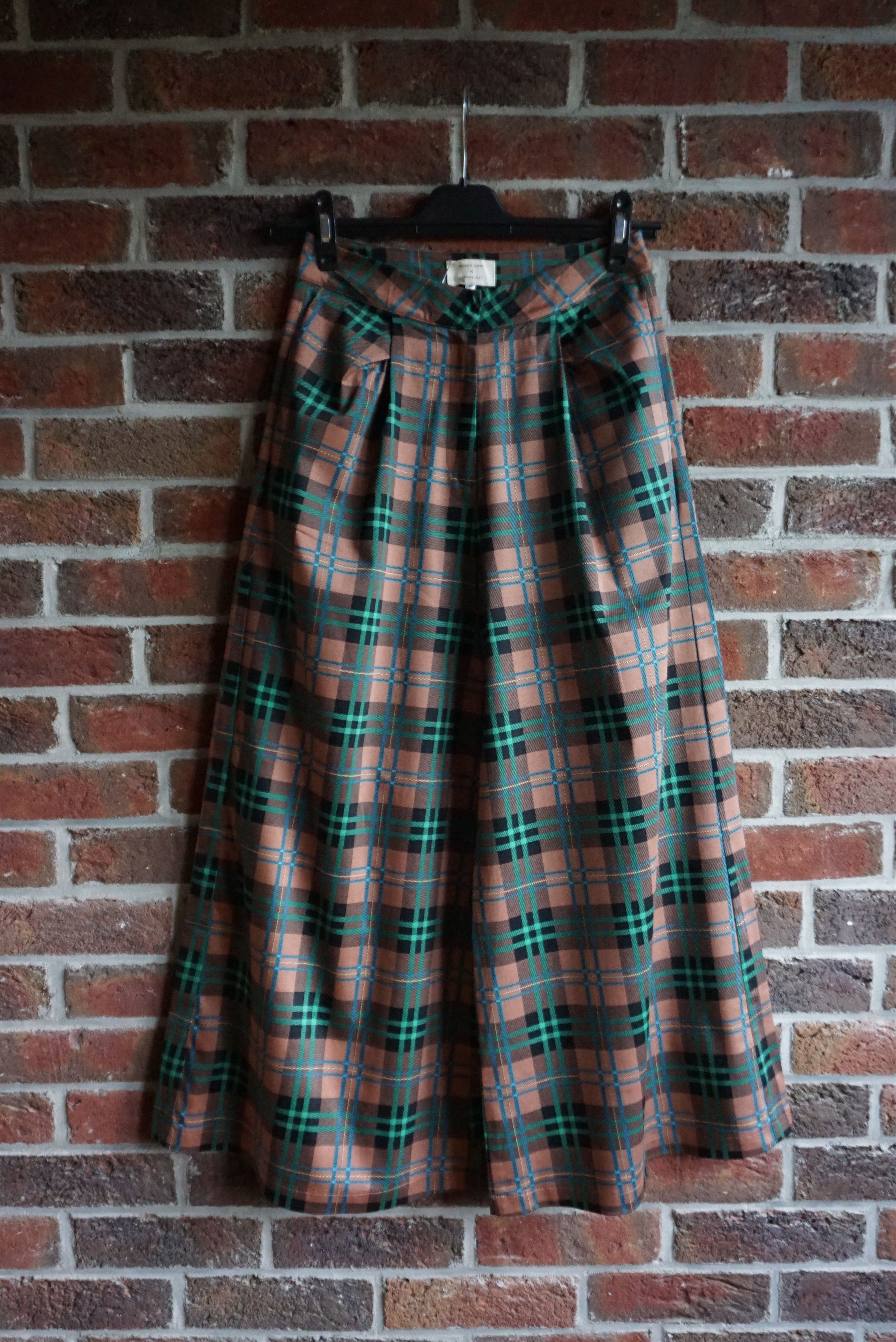 Designer KHOON HOOI UK 8 36 S checked trousers palazzo pants Size 27" / US 4 / IT 40 - 4 Thumbnail