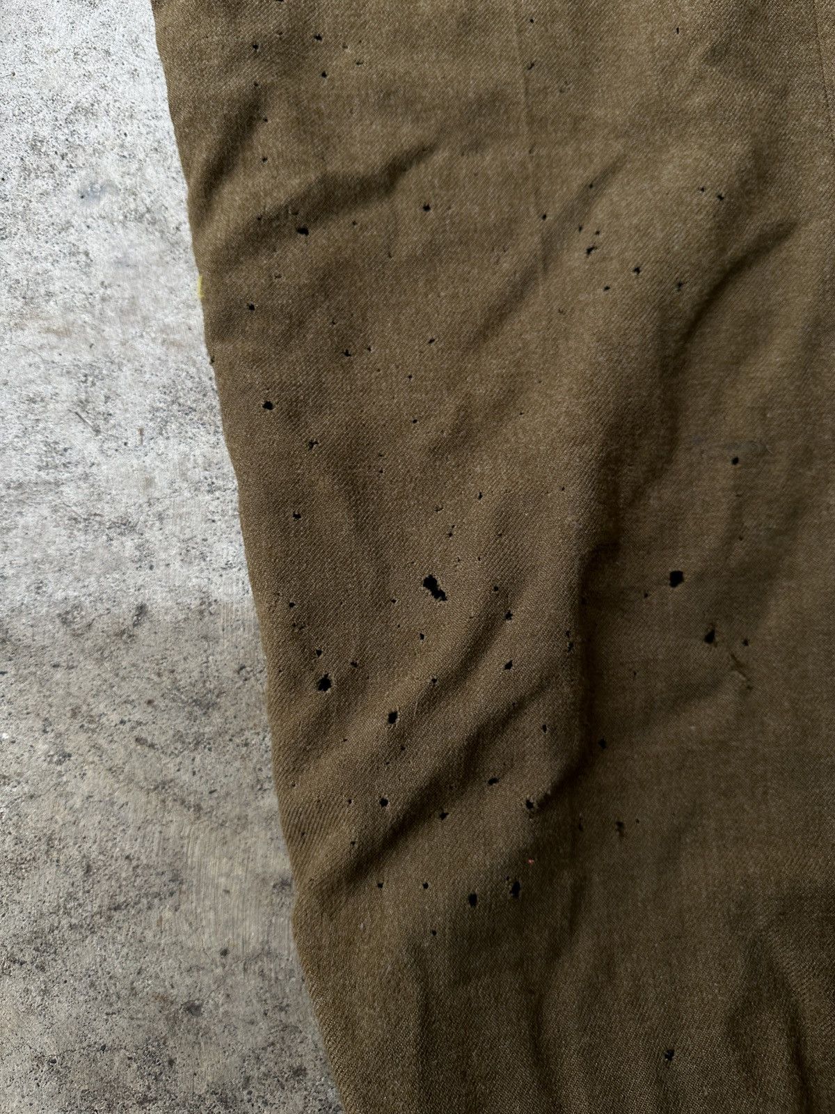 Vintage Trashed 1950s AUSTRALIA US Army Wool Trousers Cargo pant Size US 35 - 5 Thumbnail