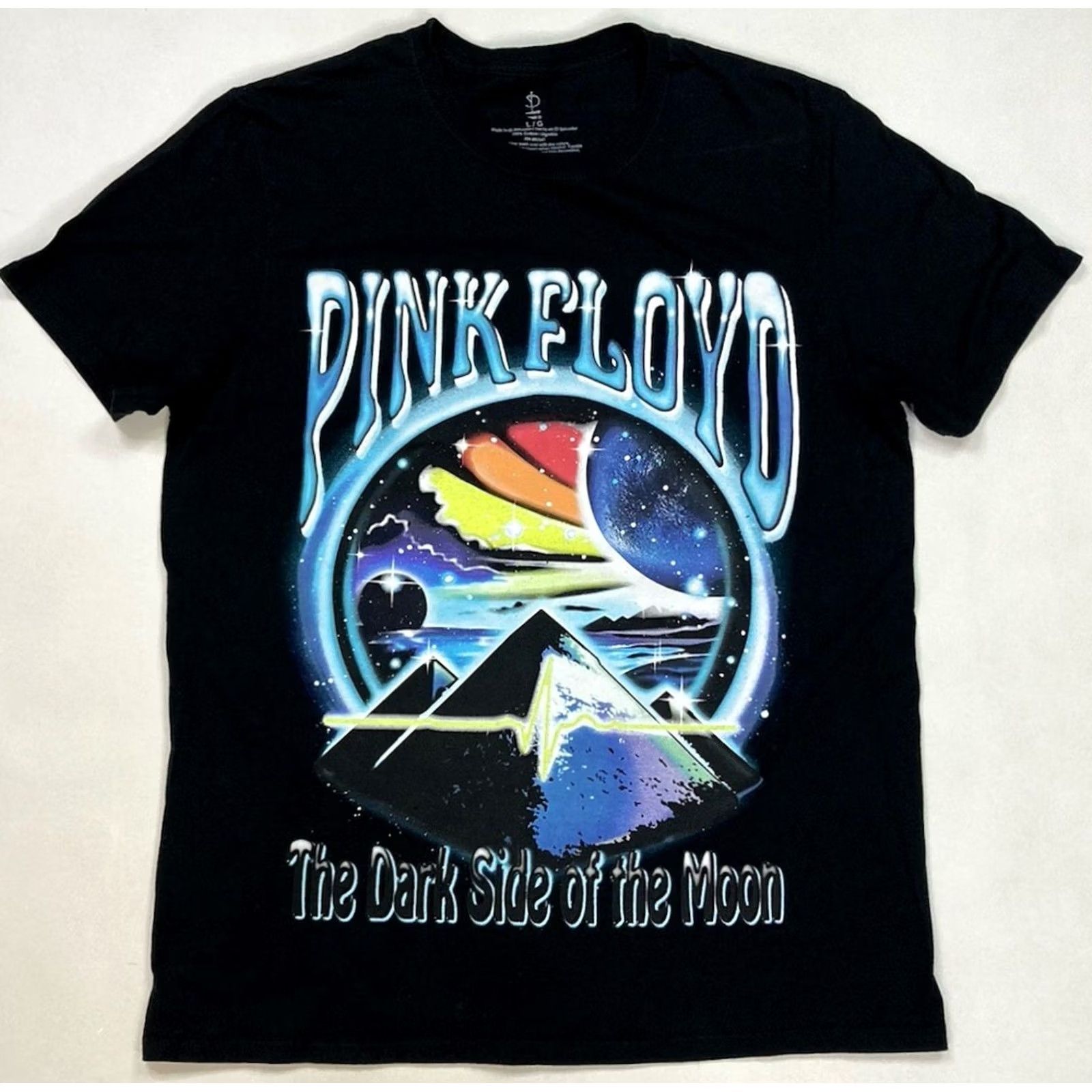 Vintage VINTAGE Pink Floyd The Dark Side Of The Moon Graphic T-shirt Men Large Black Music Size US L / EU 52-54 / 3 - 2 Thumbnail