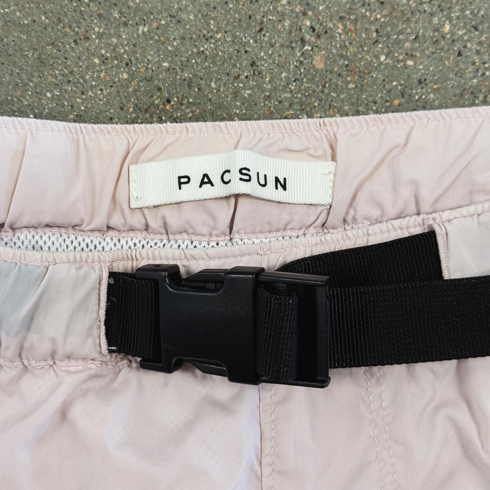 Pacsun PacSun Volley Shorts Mens Large Pink Belted Nylon Mesh Lined Size US 34 / EU 50 - 2 Thumbnail