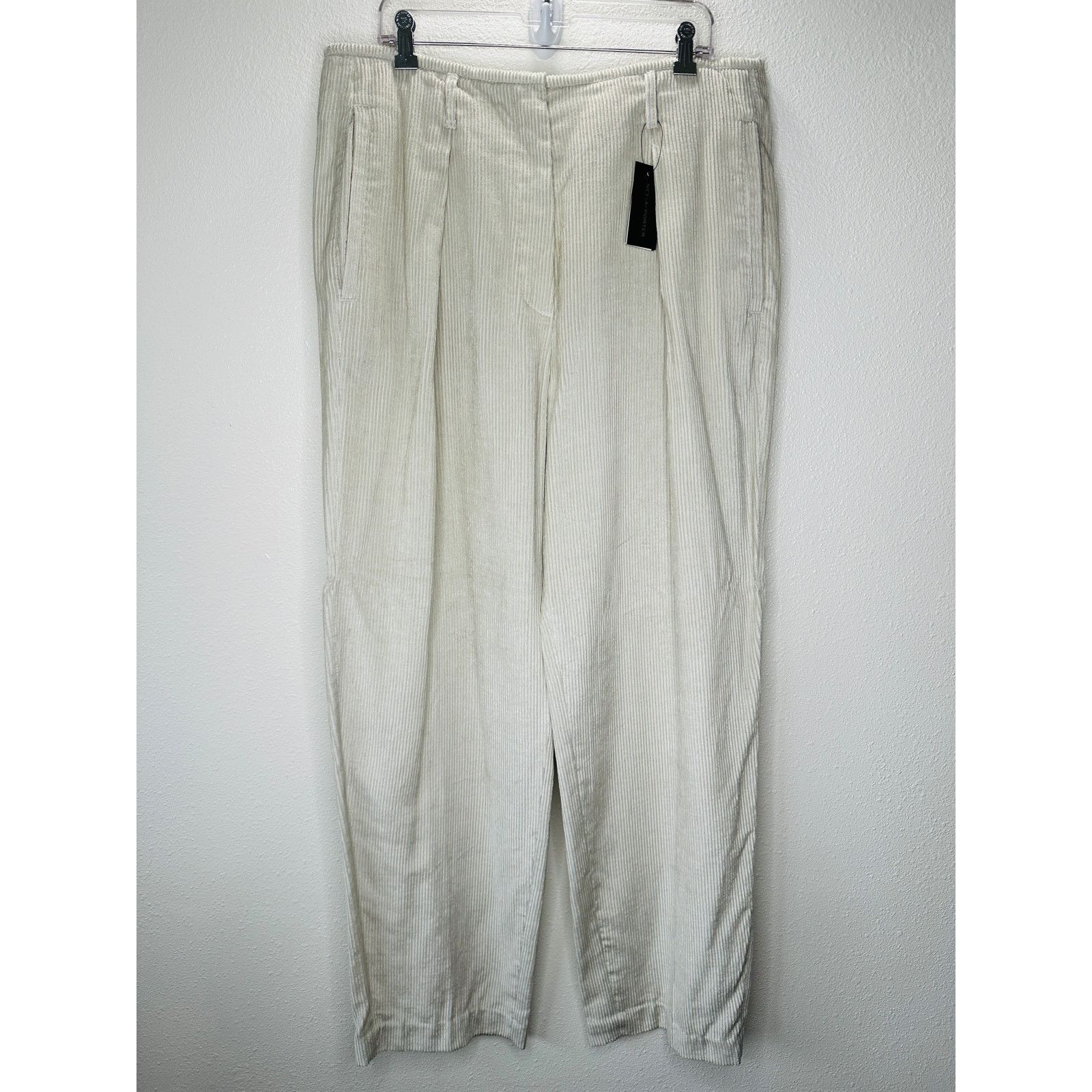 Brunello Cucinelli NWT Brunello Cucinelli Beige Front Pleat Wide Corduroy Pant Size 36" / US 14 / IT 50 - 1 Thumbnail