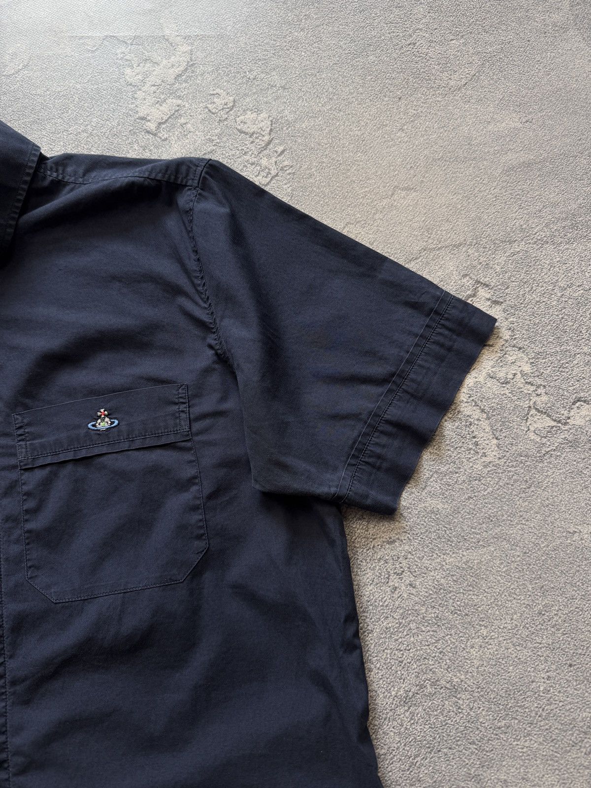 Vivienne Westwood Vivienne Westwood Shirt Navy Blue Short Sleeve Size M Size US M / EU 48-50 / 2 - 4 Thumbnail