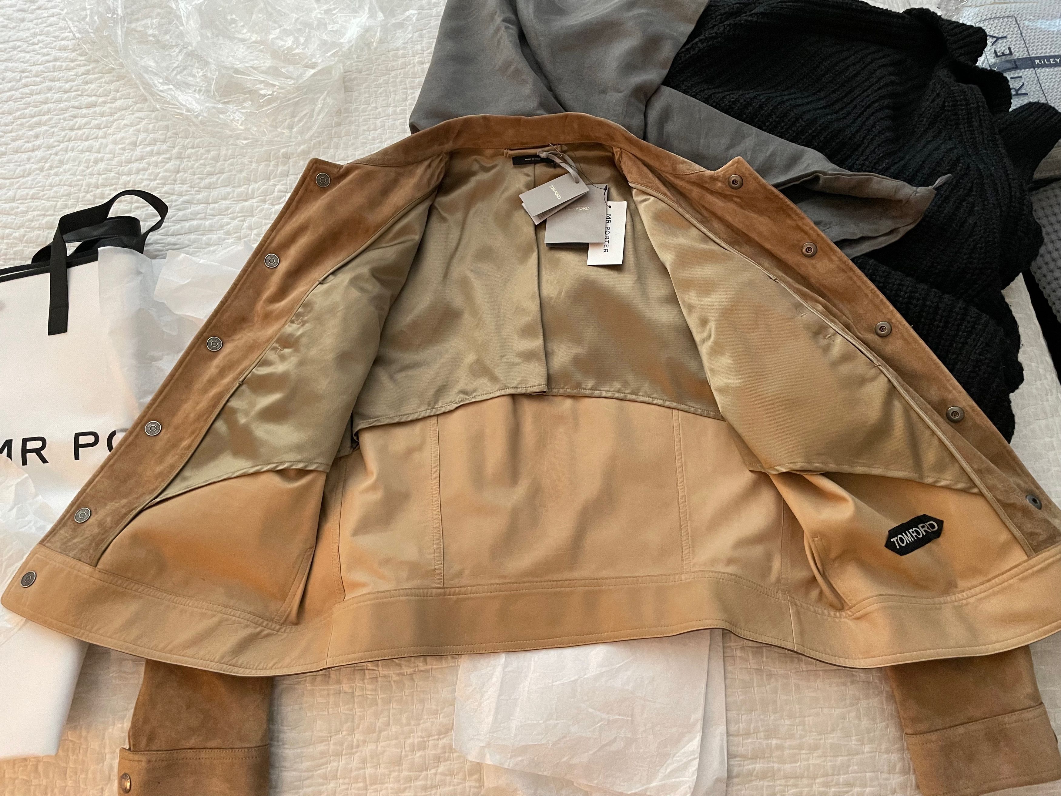 Tom Ford A-List Fave Coveted New $8,700 w/tax TOM FORD Suede Trucker Size US L / EU 52-54 / 3 - 19 Thumbnail