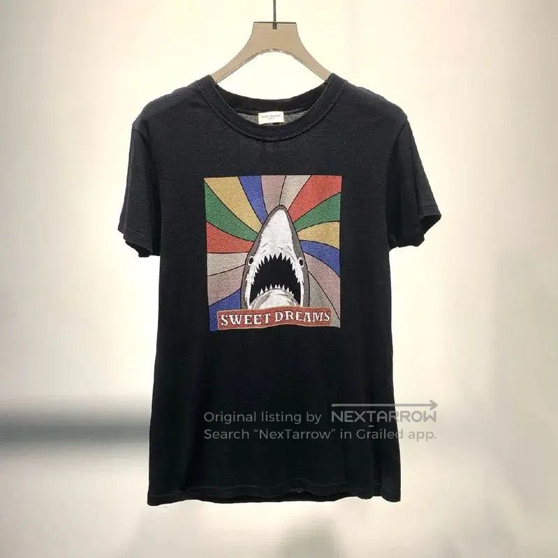 Yves Saint Laurent YSL Black Cotton XS T-Shirt with Graphic Design . Size XS / US 0-2 / IT 36-38 - 1 Thumbnail