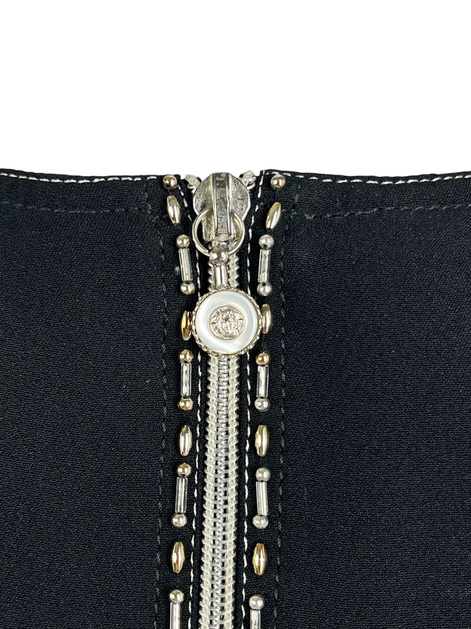 Versace by Gianni Versace S/S 1996 Black Zipped Medusa Dress Size S / US 4 / IT 40 - 6 Thumbnail