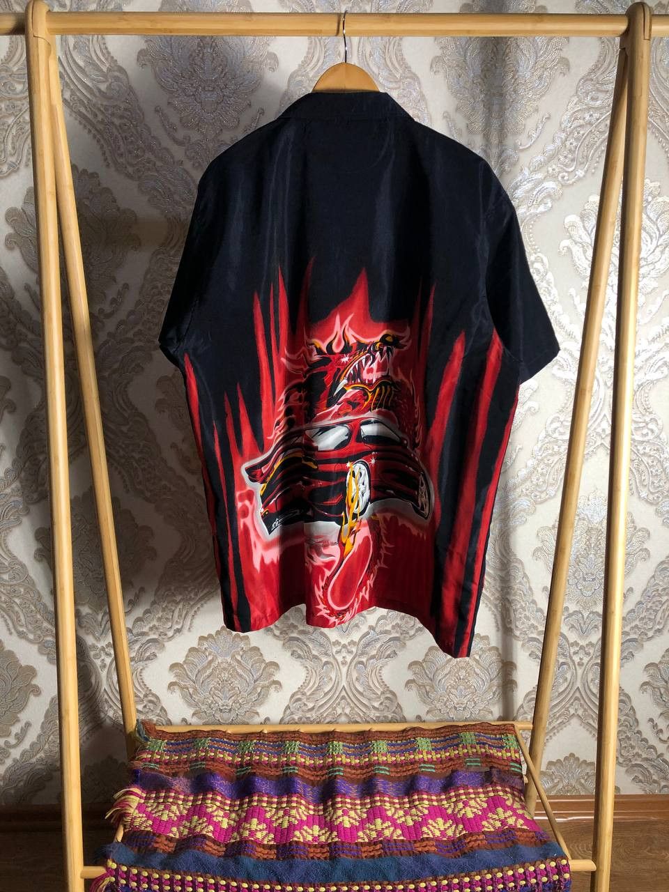 Japanese Brand Vintage Dnon Jeans Car Dragons Hawaii Retro Shirt Y2K 90s Size US XL / EU 56 / 4 - 6 Thumbnail