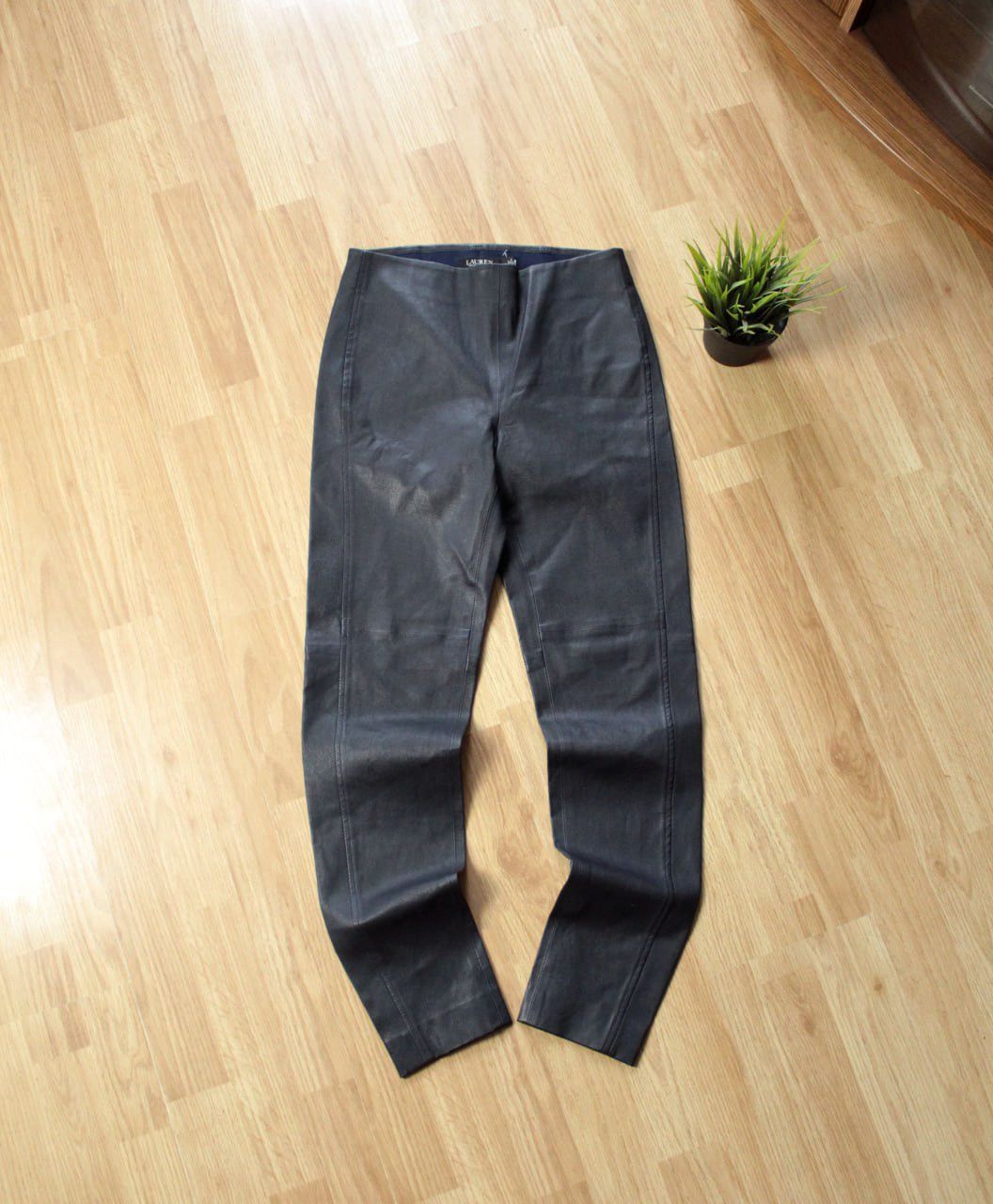 Lauren Ralph Lauren × Polo Ralph Lauren × Ralph Lauren Black Label 🔥 Lauren Ralph Lauren Skinny Leather Ankle Pants Stretch Size 27" / US 4 / IT 40 - 1 Thumbnail
